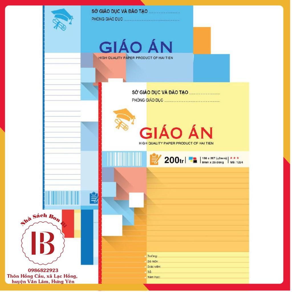 VỞ GIÁO ÁN Ô LY HẢI TIẾN A4, 120 TRANG, 200 TRANG. vở học sinh, sinh viên, giáo viên, VPP