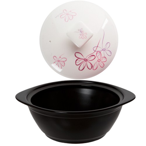 Nồi Đất Donghwa Cao Cấp Nắp Sứ Hoa Văn 550ml - 1.5L