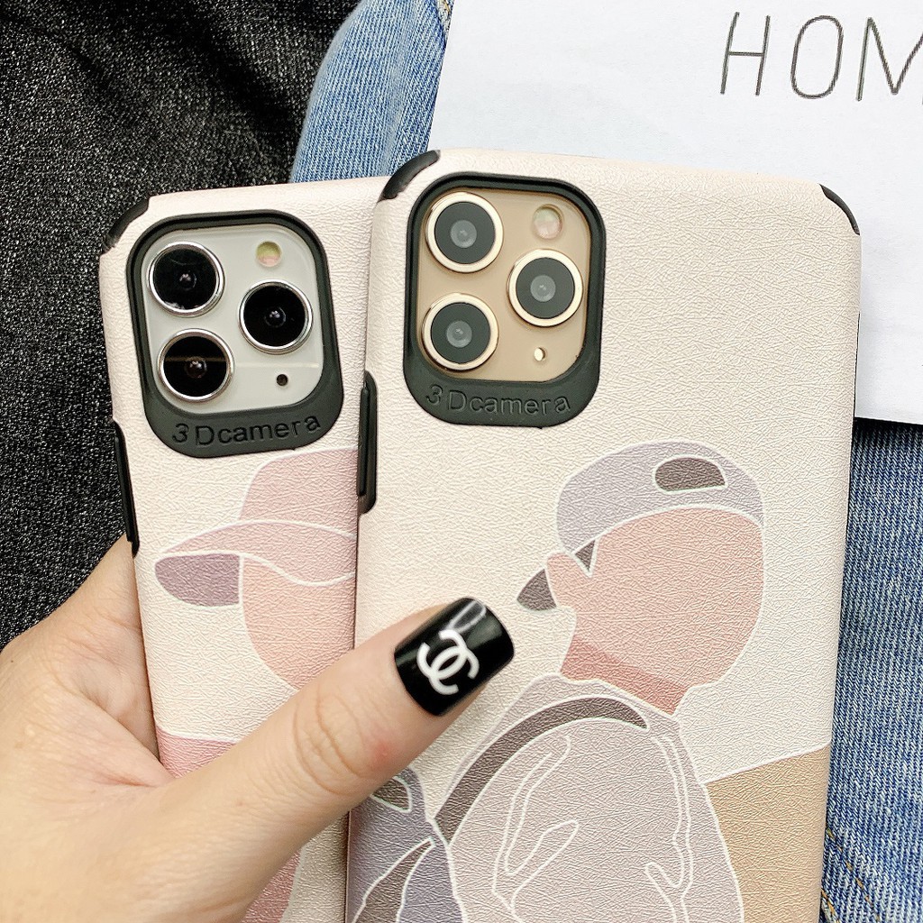 Ốp Lưng Iphone Da Couple IMD Chống Bẩn chống sốc couple Boy x Girl - D060 | BigBuy360 - bigbuy360.vn