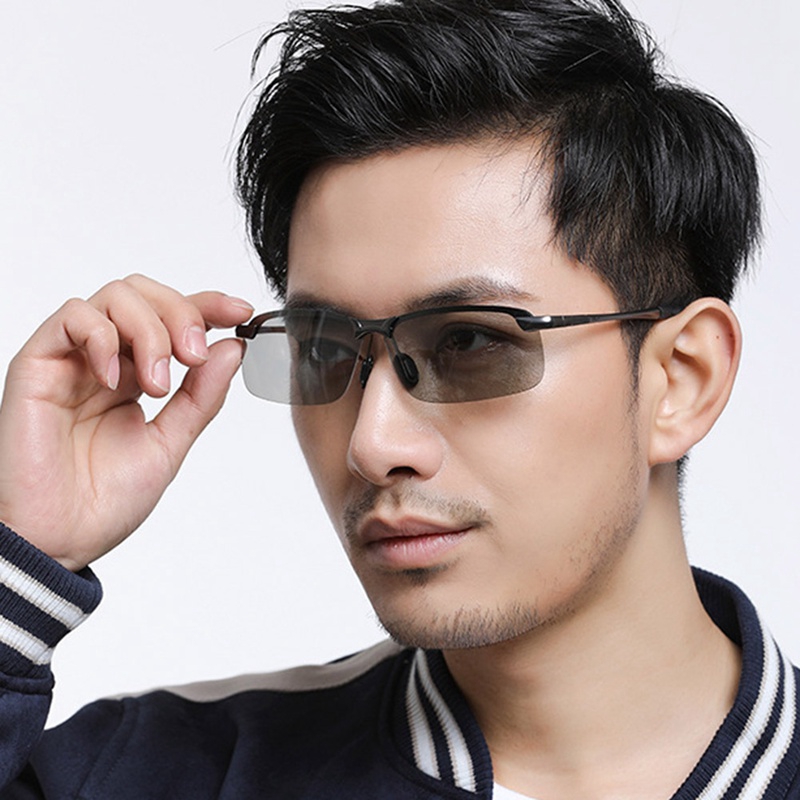 Tmdbyx Kính mát phân cực đổi màu thời trang cho nam