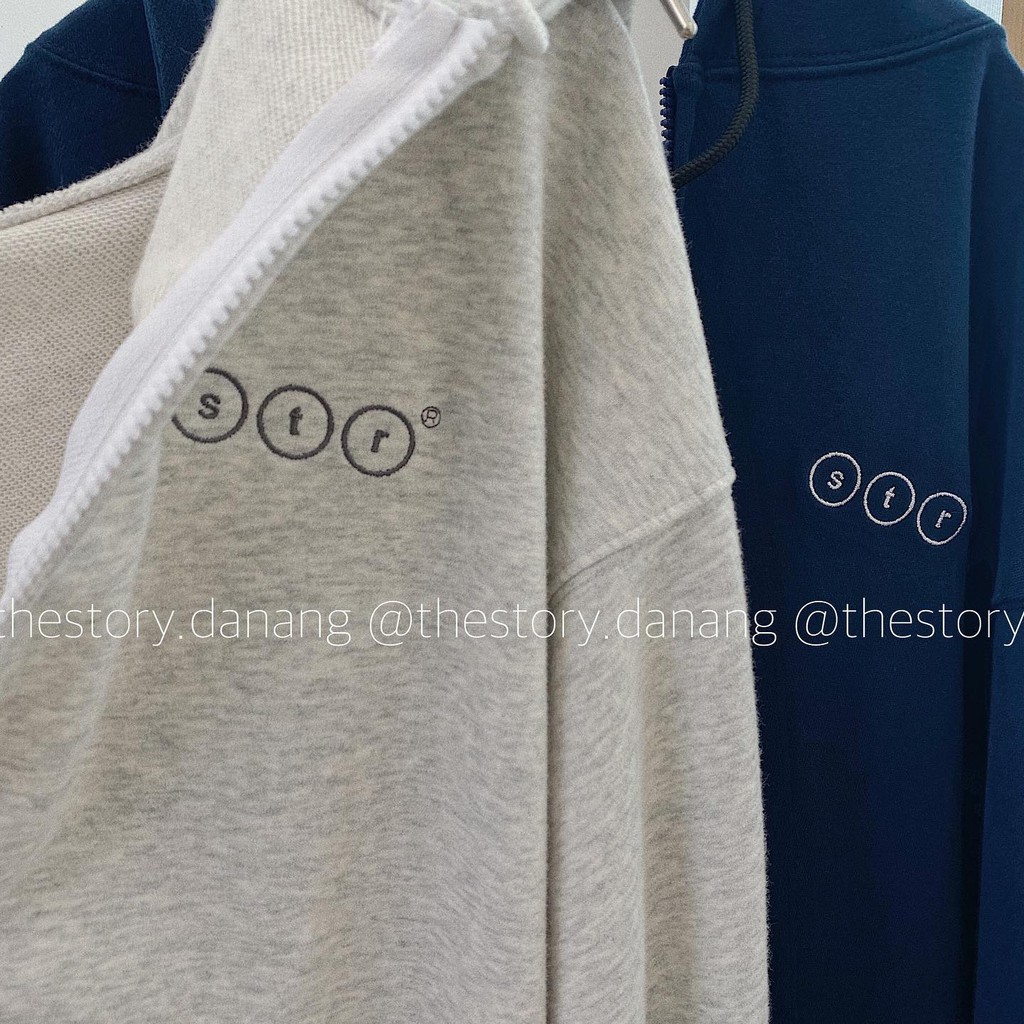 [STORY MADE] [STR] Áo Zip Hoodie SS2 oversize unisex thêu logo A1053