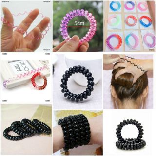 Sỉ 50 Lò xo cột tóc màu/đen loại lớn (5cm)