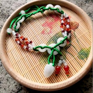 Vòng tay dây rút xanh ngọc