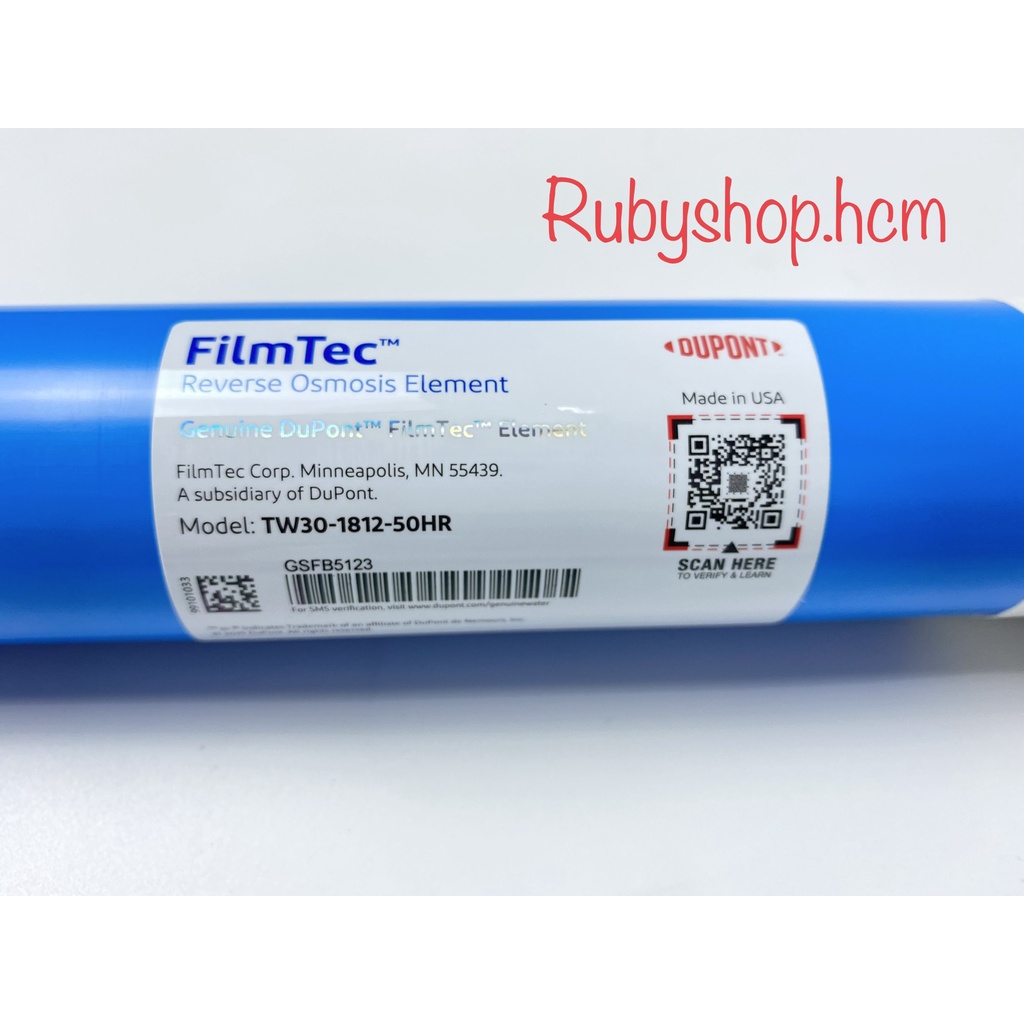 Lõi lọc số 4 màng DUPONT FILMTEC USA RO 50 GALLON   Rubyshop.hcm
