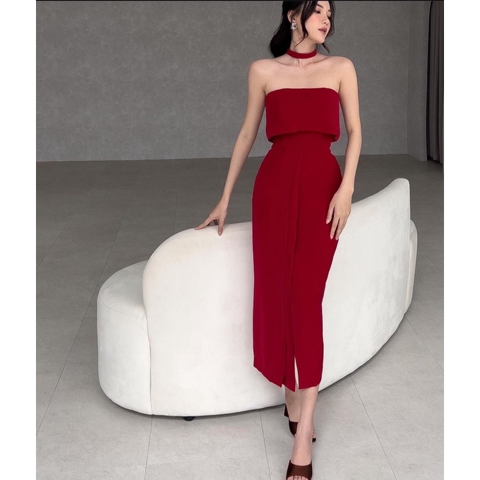 CARA DRESS/ ĐẦM CÚP NGỰC XẺ TÀ TÔN DÁNG (nhận may theo số đo)