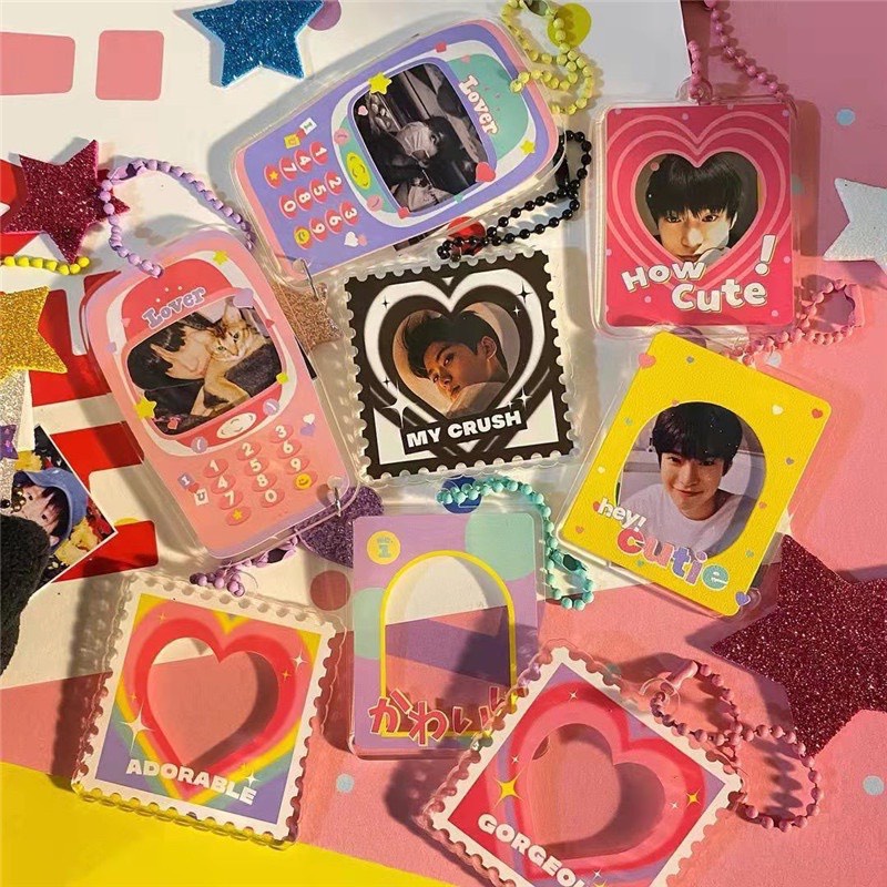 Móc khoá khung ảnh keyring acrylic, Frame keychain - trang trí collect book, toploader, binder, balo
