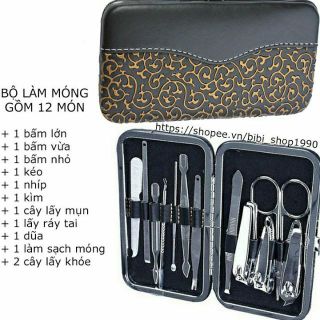 Bộ kiềm cắt móng 12 món