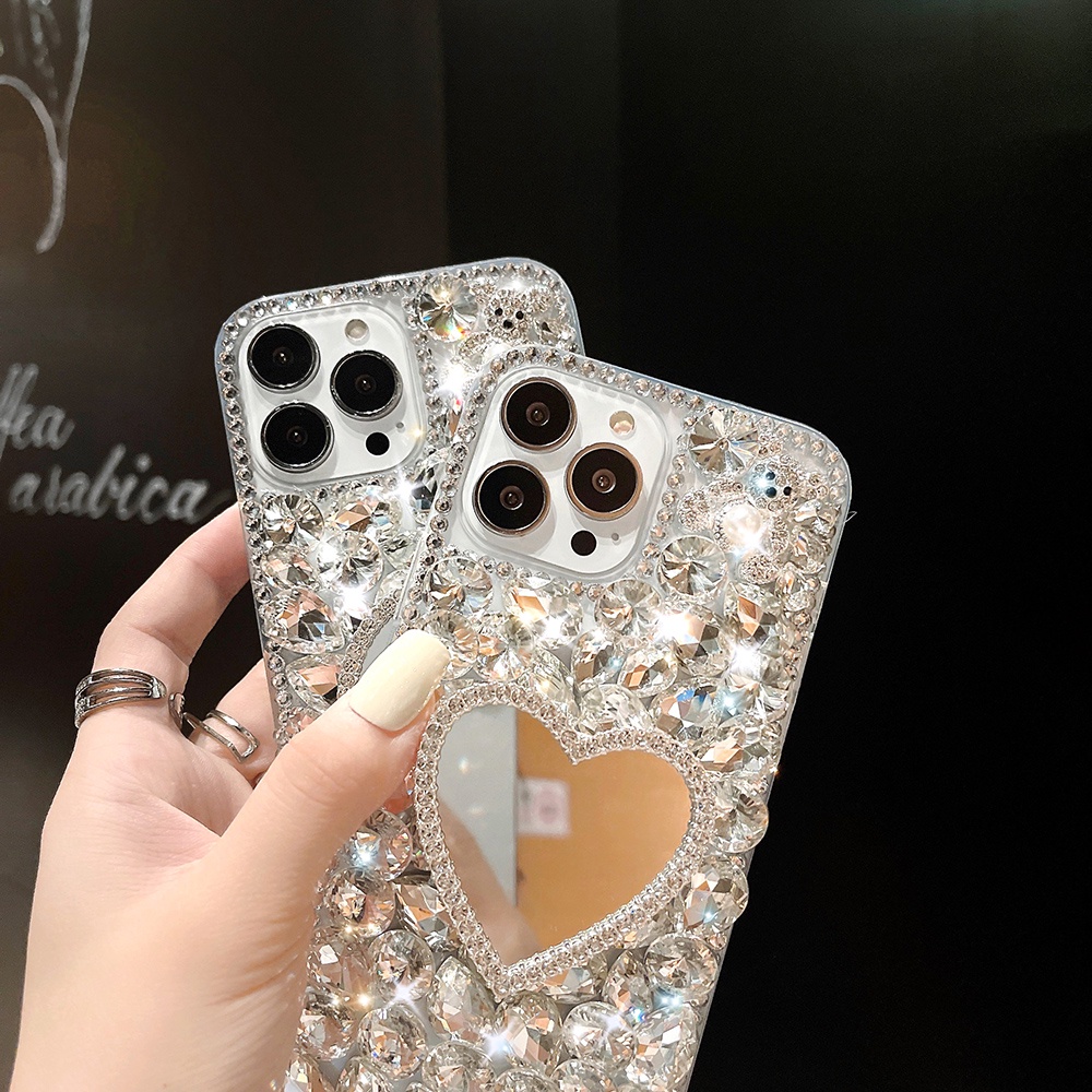 Ốp Điện Thoại Đính Đá Lấp Lánh Sang Trọng Cho Iphone 14 Pro Max 14 Plus 11 12 13 Pro Max