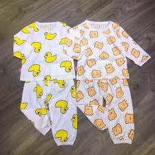 Combo 5 bộ cotton giấy dài tay cho bé trai/bé gái