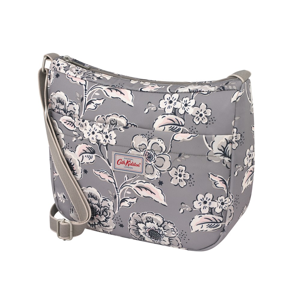 Cath Kidston - Túi đeo chéo Chintz Flower Medium Recycled Zip Messenger - 979771 - Deep Grey