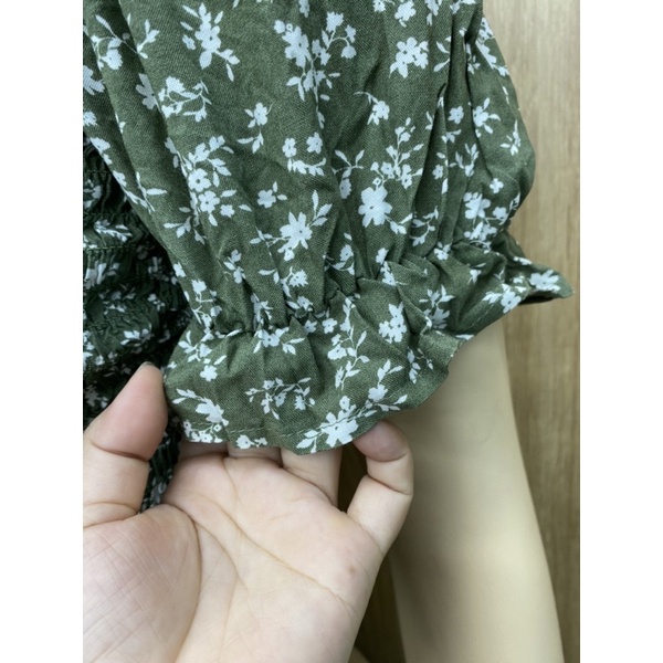 Áo hoa body dáng croptop June