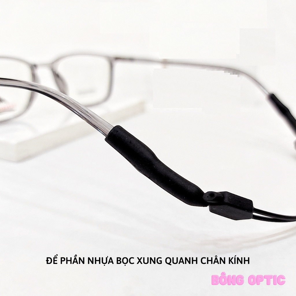 Dây đeo giữ chống trượt co dãn cho mắt kính bằng nhựa lõi kim loại có nút điều chỉnh, Dây Đeo Kính Chơi Thể Thao