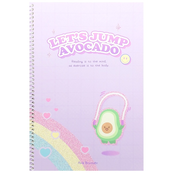 Sổ Lò Xo Mini Kẻ Ngang Avo Brother Spring - Magic Channel 01-01-174-B - Màu Tím