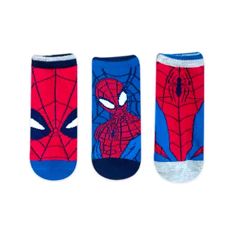 Tất Spiderman người Nhện thấp cổ ngang mắt cá chân cho bé trai Thu đông 2022