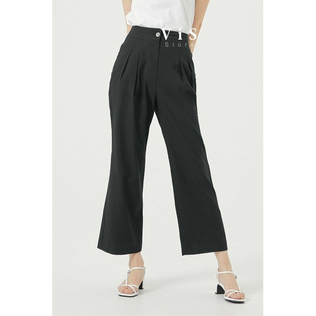 QUẦN TÂY NỮ CHẤT LINEN MÁT DÁNG SUÔNG VNXK