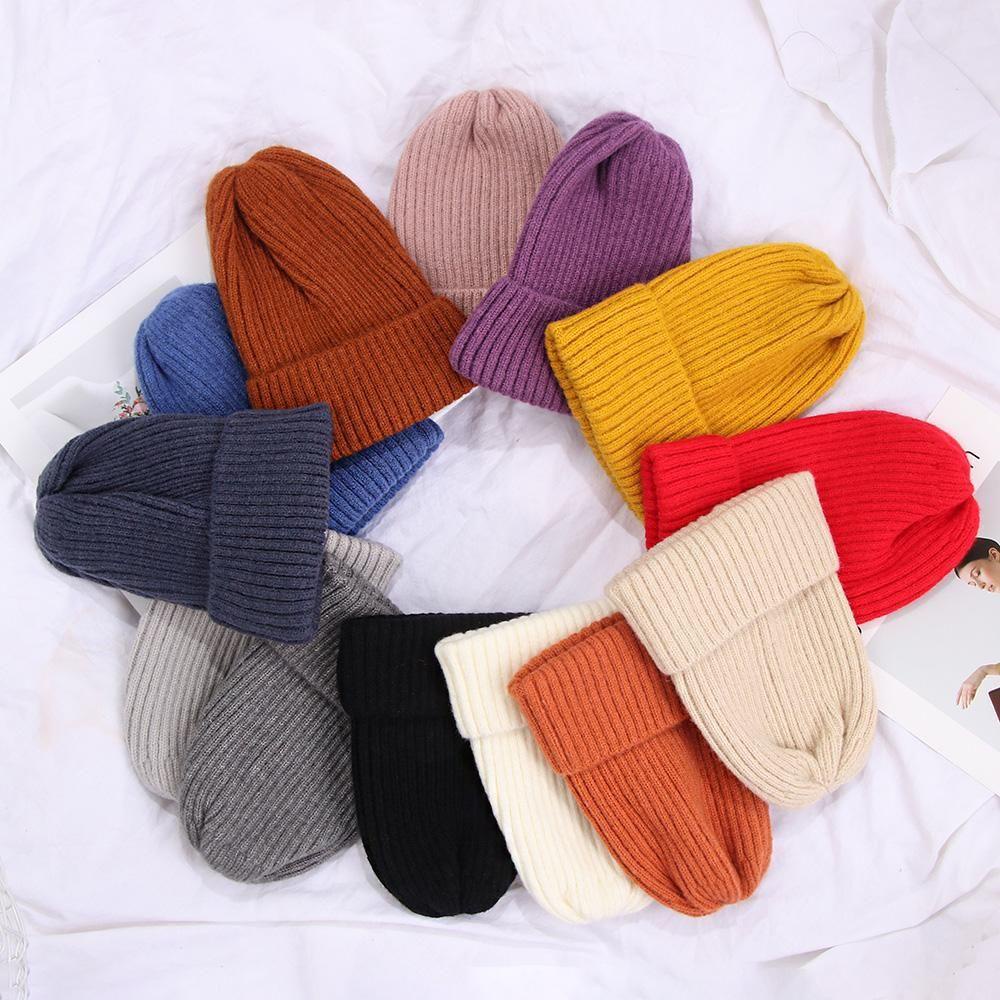 WATTLE Mũ Len Beanie Mềm Mại Màu Trơn