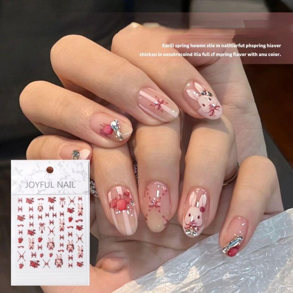 Miếng Dán Trang Trí Móng Tay Họa Tiết Động Vật Hoạt Hình Dễ Thương