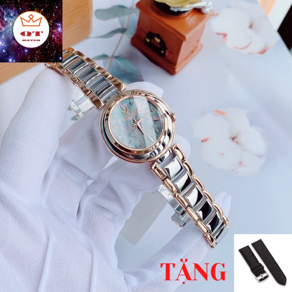 Đồng Hồ Nữ CITIZEN EM0586-51Y Chính Hãng Tặng Dây Da Cao Cấp