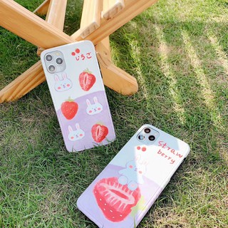 Ốp iPhone Thỏ Dâu iPhone 7Plus/8Plus/X/Xs Max/11/11 Pro Max - ốp iphone