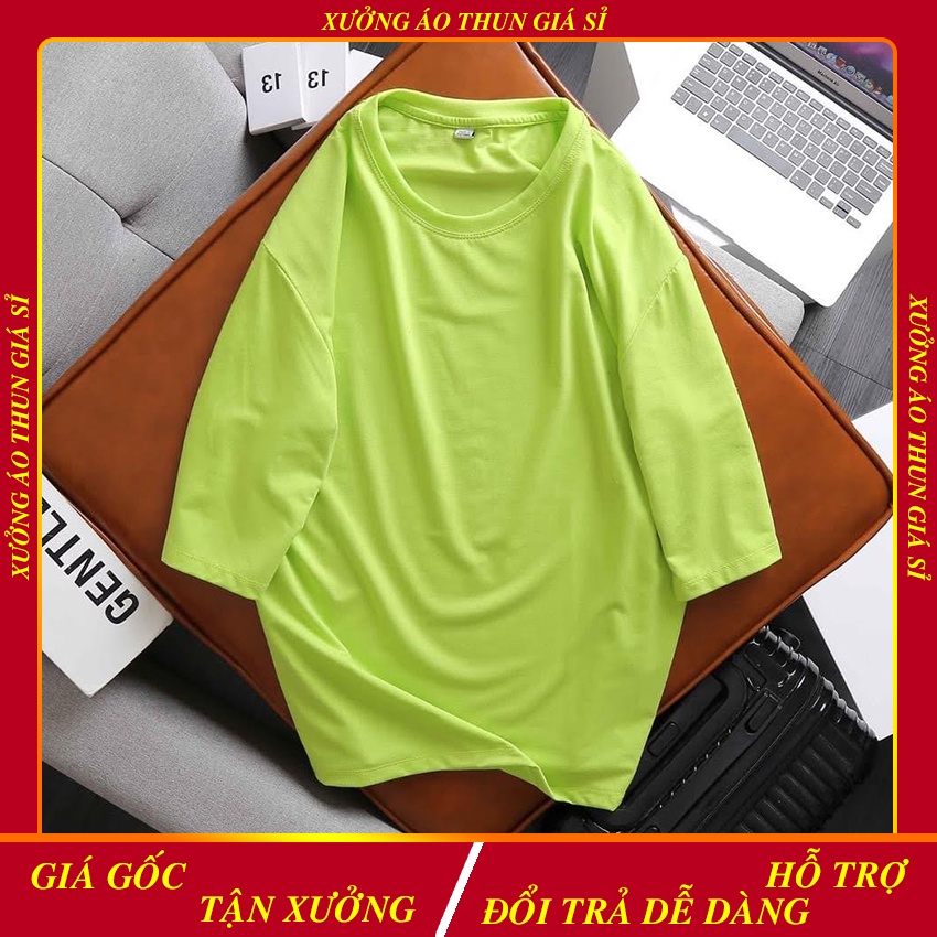 Áo Thun | Áo Phông Trơn Cổ Tròn Nam Nữ Màu Xanh chuối | Xưởng áo thun giá sỉ