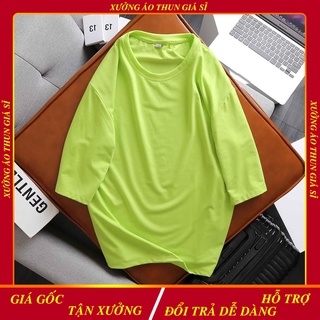 Áo Thun Nam Nữ Cổ Tròn  Màu Xanh chuối