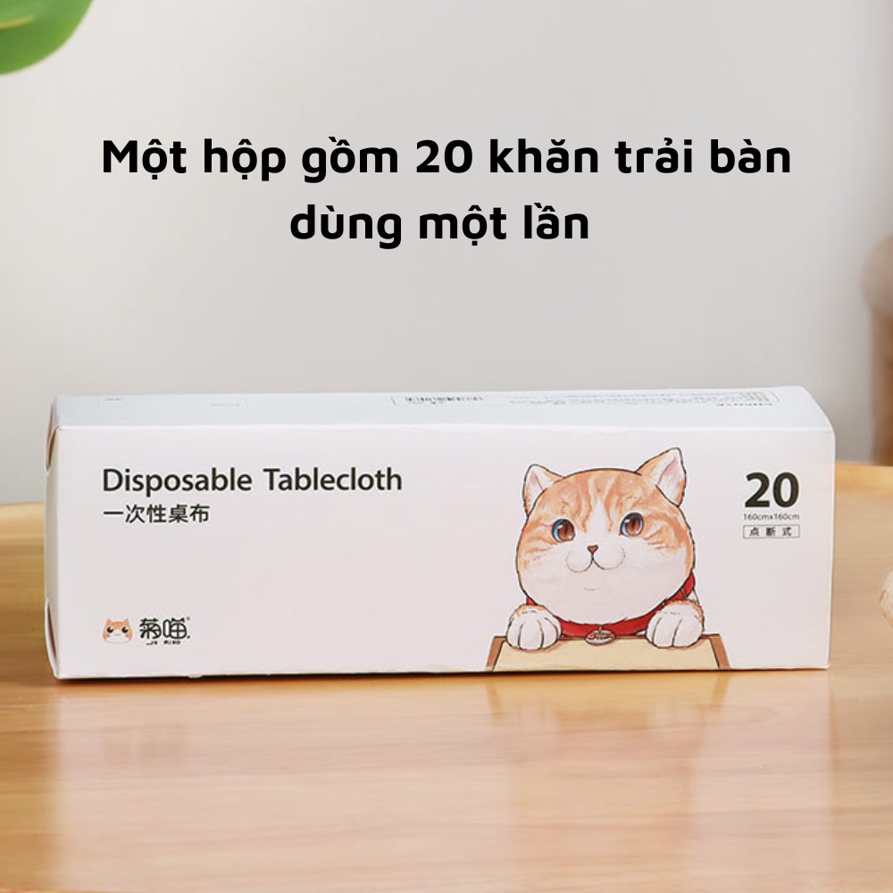 Khăn trải bàn dùng một lần trong suốt tiện lợi khi đi du lịch picnic liên hoan