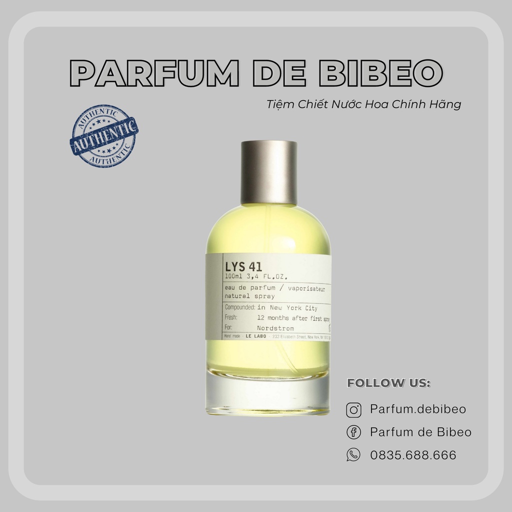 Parfum de Bibeo-Nước hoa thử LLB Lys 41