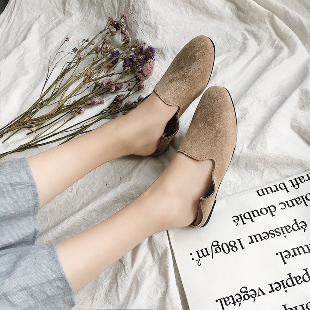 Giày Lười Nữ Mũi Tròn Thời Trang Hàn | BigBuy360 - bigbuy360.vn