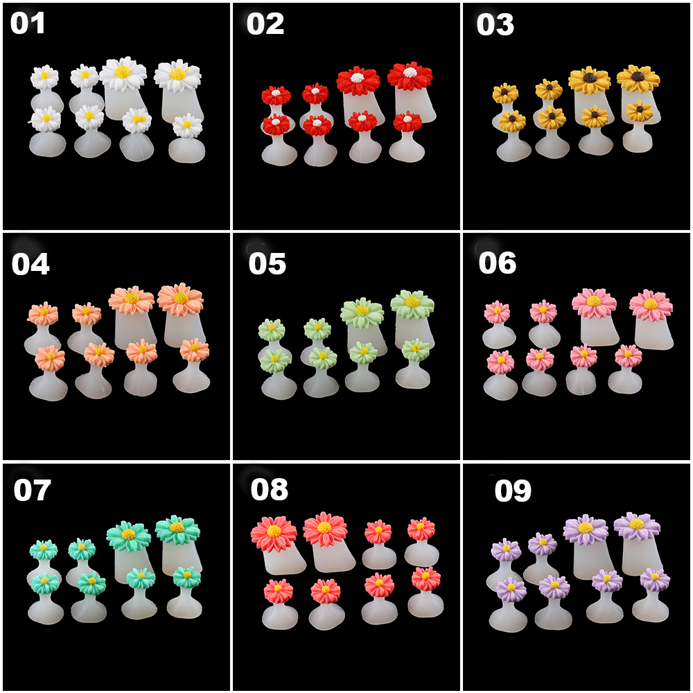 (Hàng Mới Về) Bộ 8 Dụng Cụ Tách Ngón Chân Bằng Silicon Hình Hoa Cúc