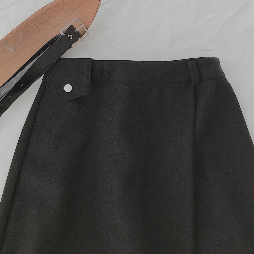 Chân Váy Chữ A Kèm Belt JEM CLOSET Vải Bông Ép Thấm Hút Mồ Hôi Style Công Sở GYG 3283