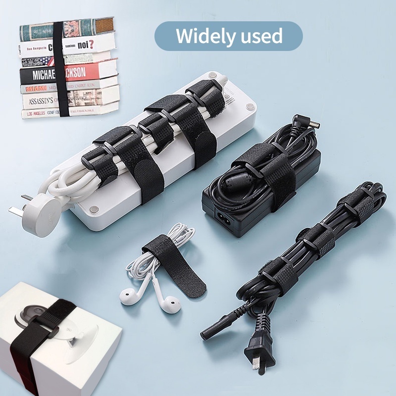 Set 15 Dây Nylon Mềm Co Giãn Tự Dính Có Thể Đảo Ngược Đa Kích Thước Cho Trường Học / Văn Phòng