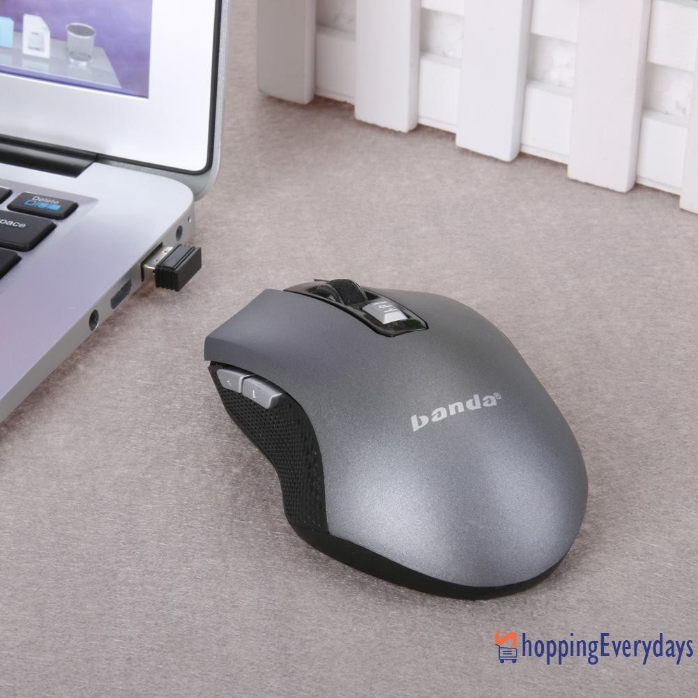 Chuột Quang Chơi Game Không Dây 2.4ghz 1600dpi Cho Laptop / Pc