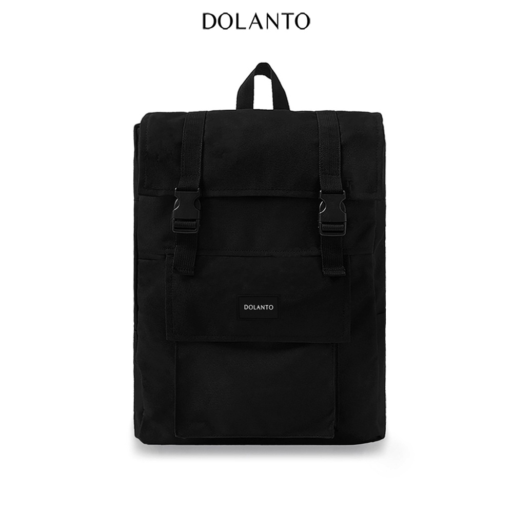 Balo Đi Học BUMB Chống Nước Cao Cấp Thời Trang Rẻ Đẹp Nhẹ Vải Canvas Đen Đựng Laptop Đi Chơi Du Lịch Nam Nữ DOLANTO