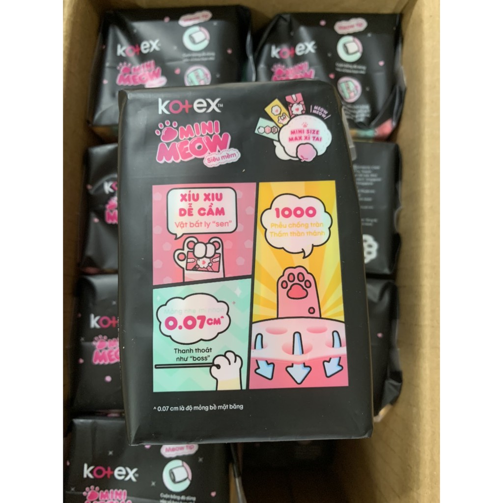 Băng Vệ Sinh Kotex Mini Meow Siêu Mềm 24cm 8 Miếng Chưa Có Đánh Giá