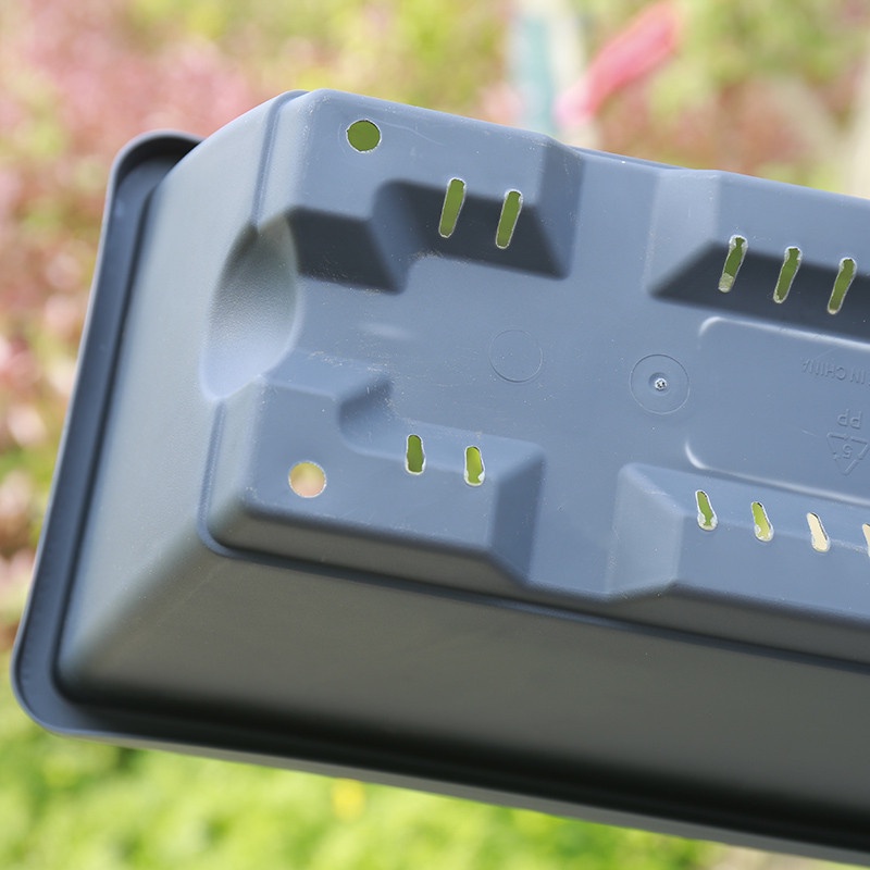 Chậu nhựa dài thông minh trồng cây hoa và rau hình chữ nhật để ban công