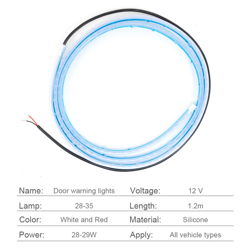 Dải đèn LED 12V nhấp nháy an toàn cảnh báo mở cửa xe hơi