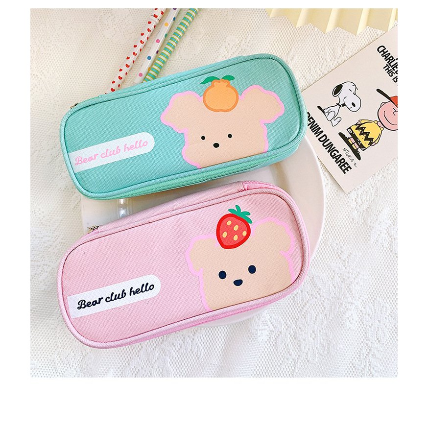 BÓP VIẾT ĐỰNG BÚT HỌC SINH HÌNH CHÓ NHIỀU MÀU - HỘP BÚT VẢI NHIỀU MÀU CỠ LỚN