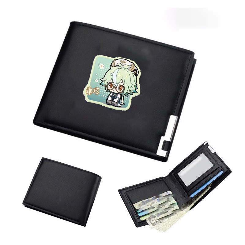 Ví da cầm tay nam nữ in hình NHÂN VẬT GENSHIN IMPACT game chibi anime thời trang M2