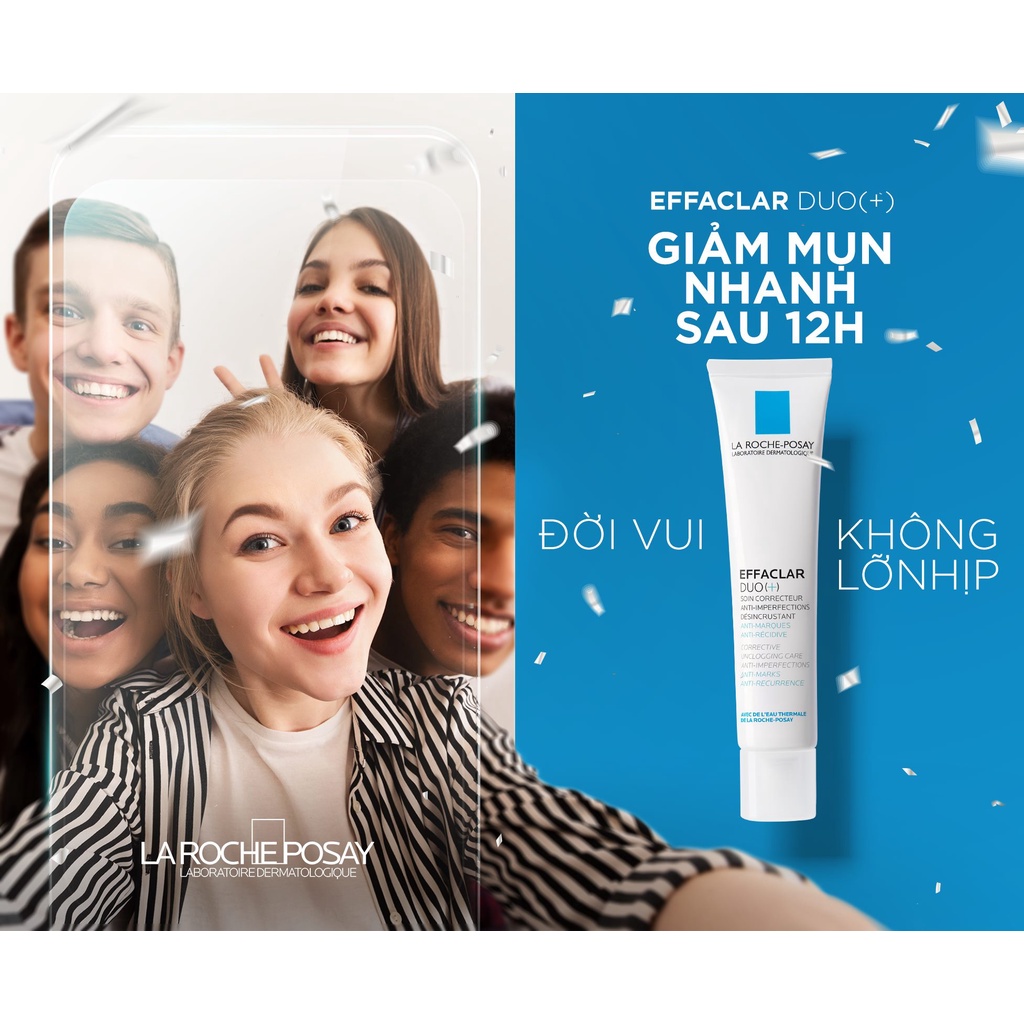 [Chính Hãng] Kem Giảm Mụn, Ngừa Thâm Mụn, Thông Thoáng Lỗ Chân Lông La Roche-Posay Effaclar Duo+ 15ml