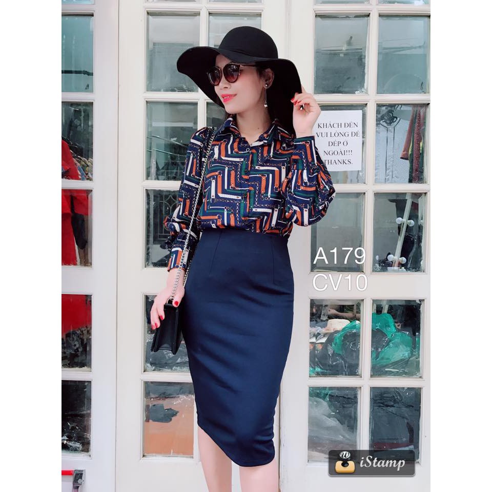 chân váy bút chì dáng dài xẻ sau chất tuyết mưa | BigBuy360 - bigbuy360.vn