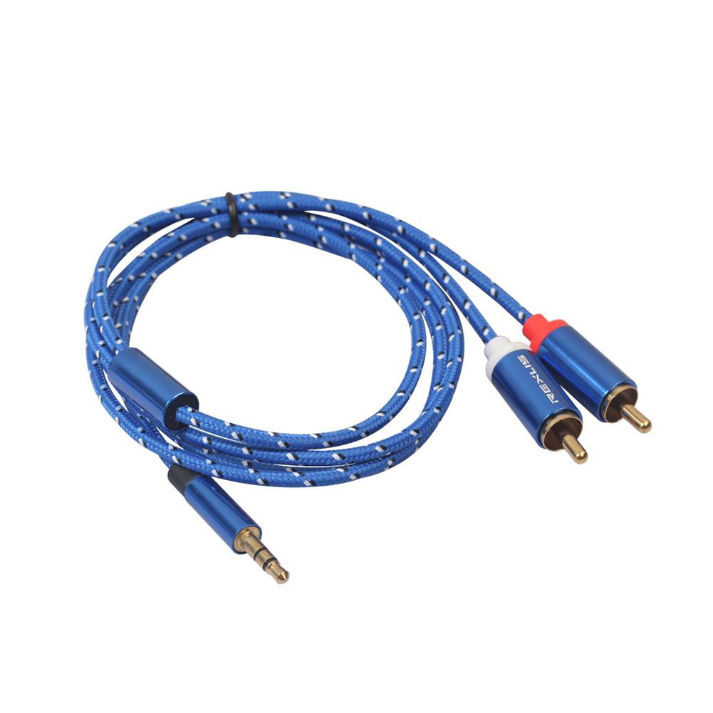 Dây cáp chuyển đổi âm thanh AUX 3.5mm sang 2 RCA Chất Lượng Cao