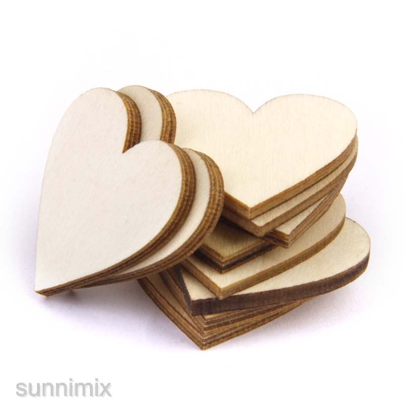 Wedding Wooden Heart Shapes Blank Embellishments Craft Cardmaking Scrapbooking