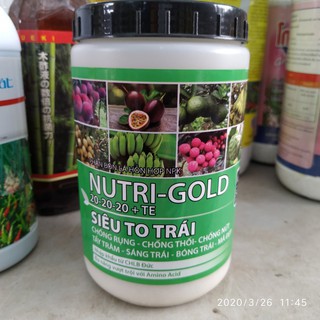 Phân bón lá hỗn hợp NPK Nutri Gold Siêu to trái