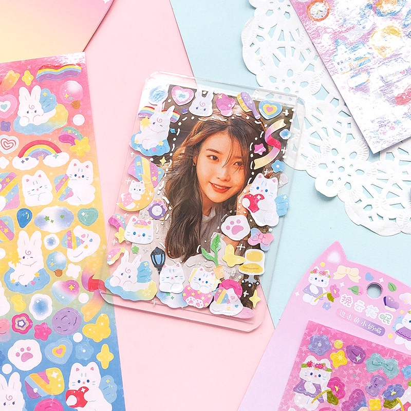 Hình Dán MOHAMM 1 Tờ Hình Dán Mèo Hoạt Hình Đáng Yêu