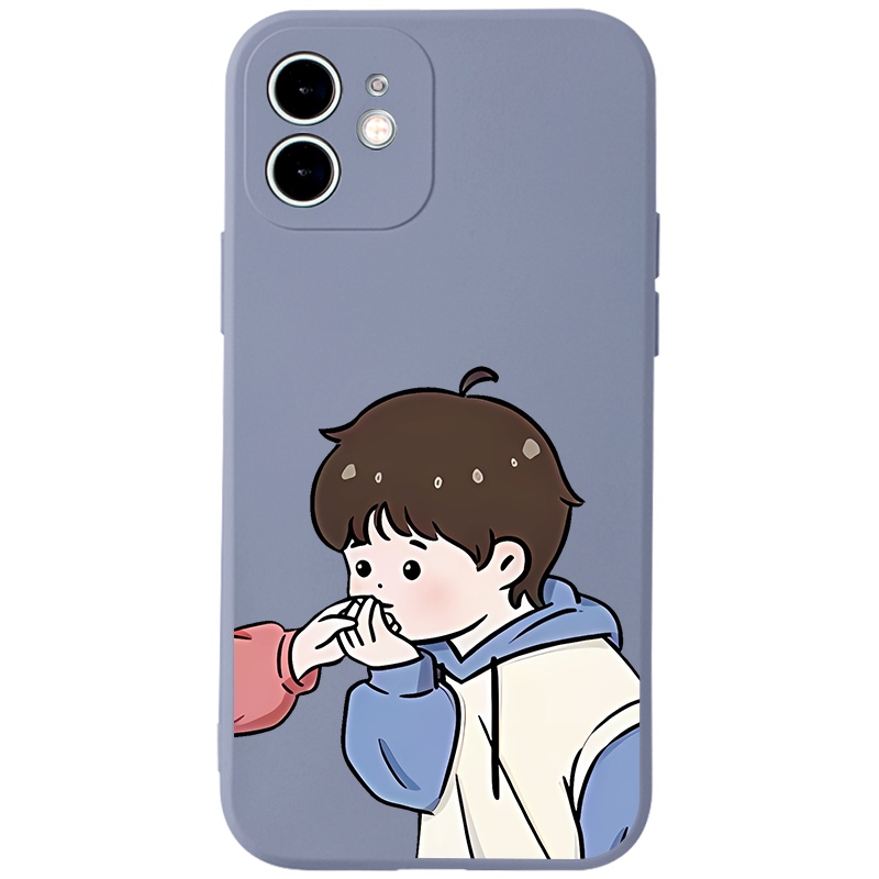 Ốp lưng JURSUE hoạt hình cặp đôi dễ thương đẹp Cho iPhone 14 13 12 11 Pro Max SE 2020 X XR XS 8 7 ip 6S 6 Plus kute Y2361