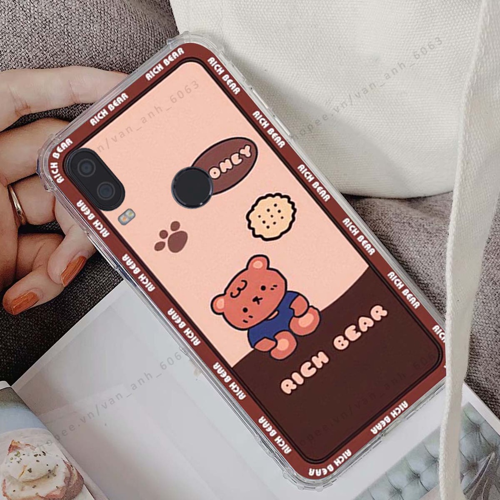 Ốp lưng Vsmart Active 1 / Active 1 Plus / Active 1+ in hình hoa, gấu rich bear nghệ thuật, thời trang