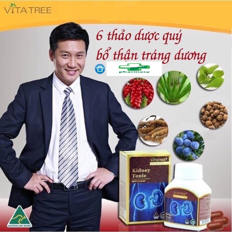 Bổ thận nam, nữ Vitatree Kidney tonic , lọ 100v, nhập khẩu Úc