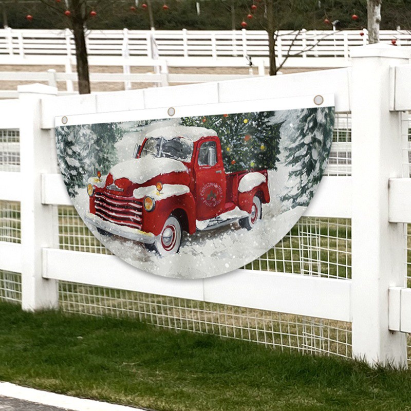 Cờ Trang Trí Giáng Sinh Năm Mới 2023 Hình Quạt