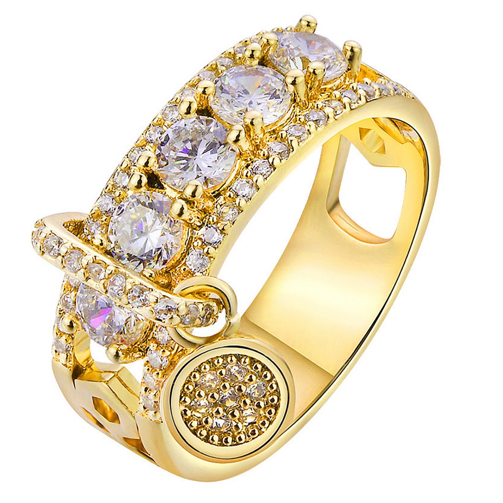 Nhẫn Hợp Kim Đính Đá Zircon Sang Trọng Cho Nữ