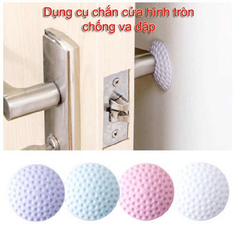 Dụng Cụ Chắn Cửa Va Đập Hình Tròn - Miếng chặn cửa Cao Su hình tròn chống va đập đa năng